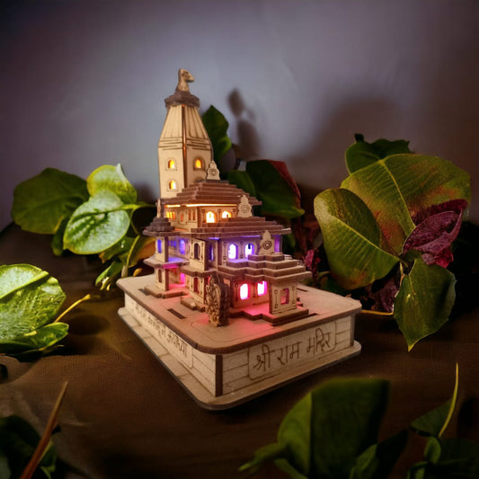 Ram Mandir Temple 6 Inch with Light